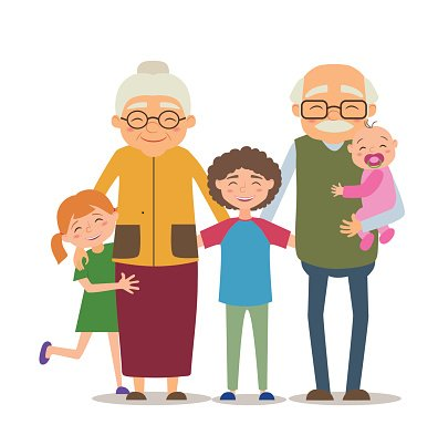 grandparents with children