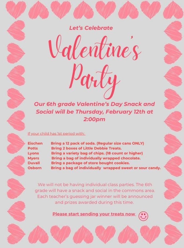 Pink heart border flyer 