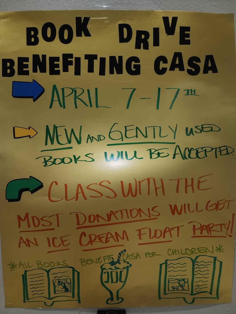 Book Drive benefitting CASA