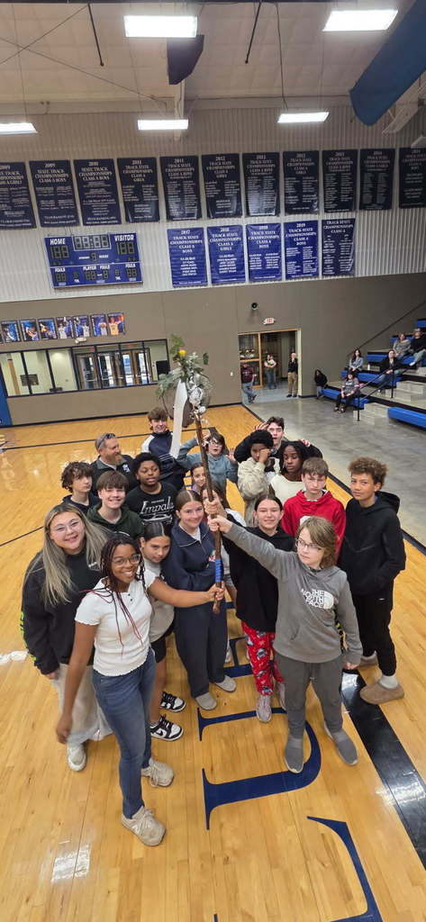 7th Grade Spirit Stick winners. 