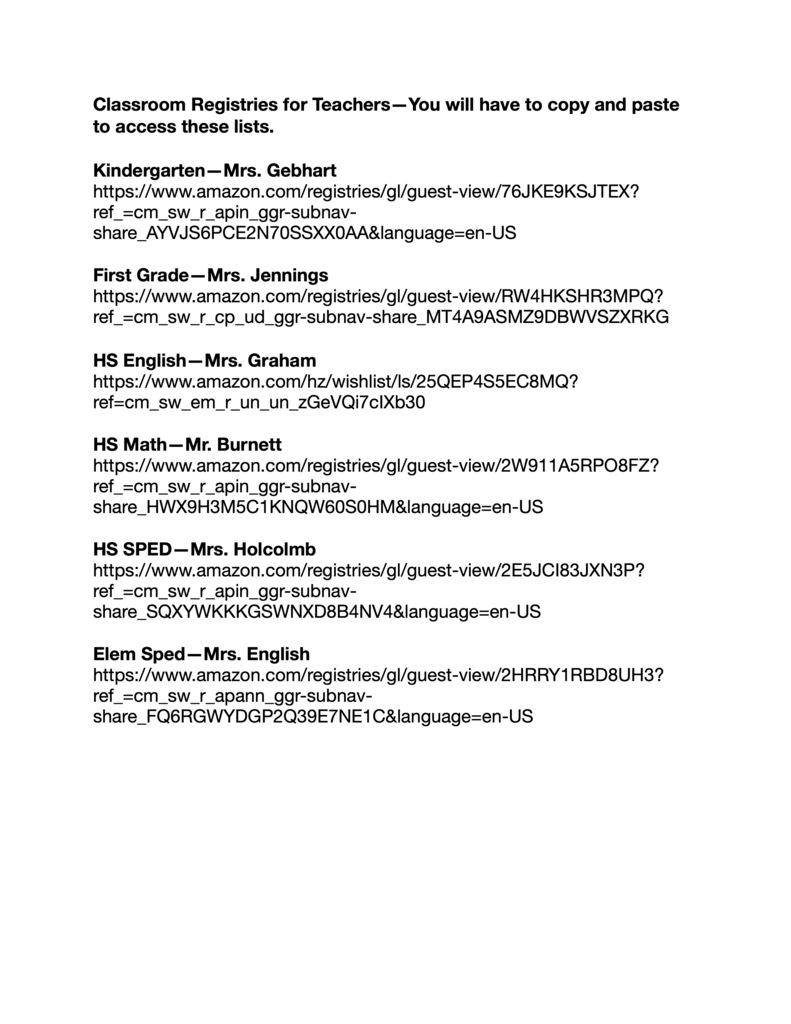 Page 2 Teacher Registry Lists