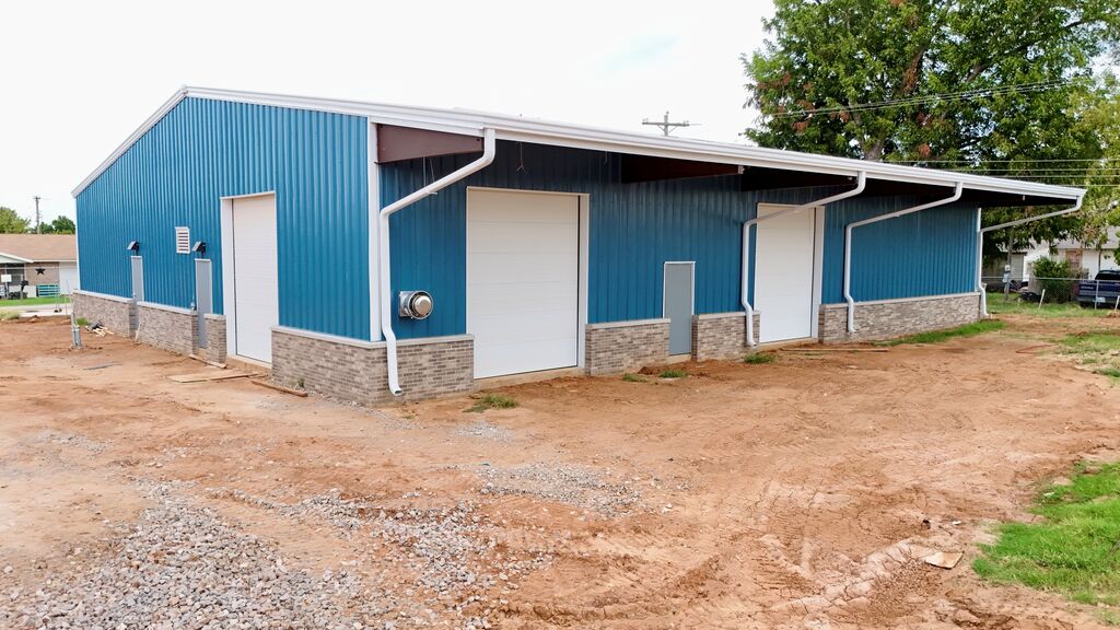 Ag back of building