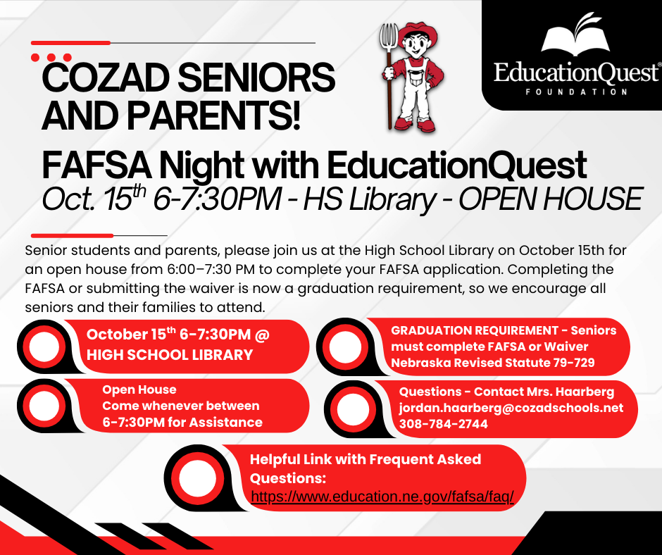 Senior FASFA Night October 15th