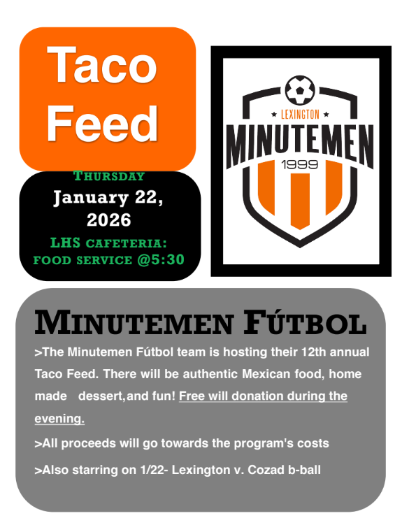 Lexington Minutemen Taco Feed January 22