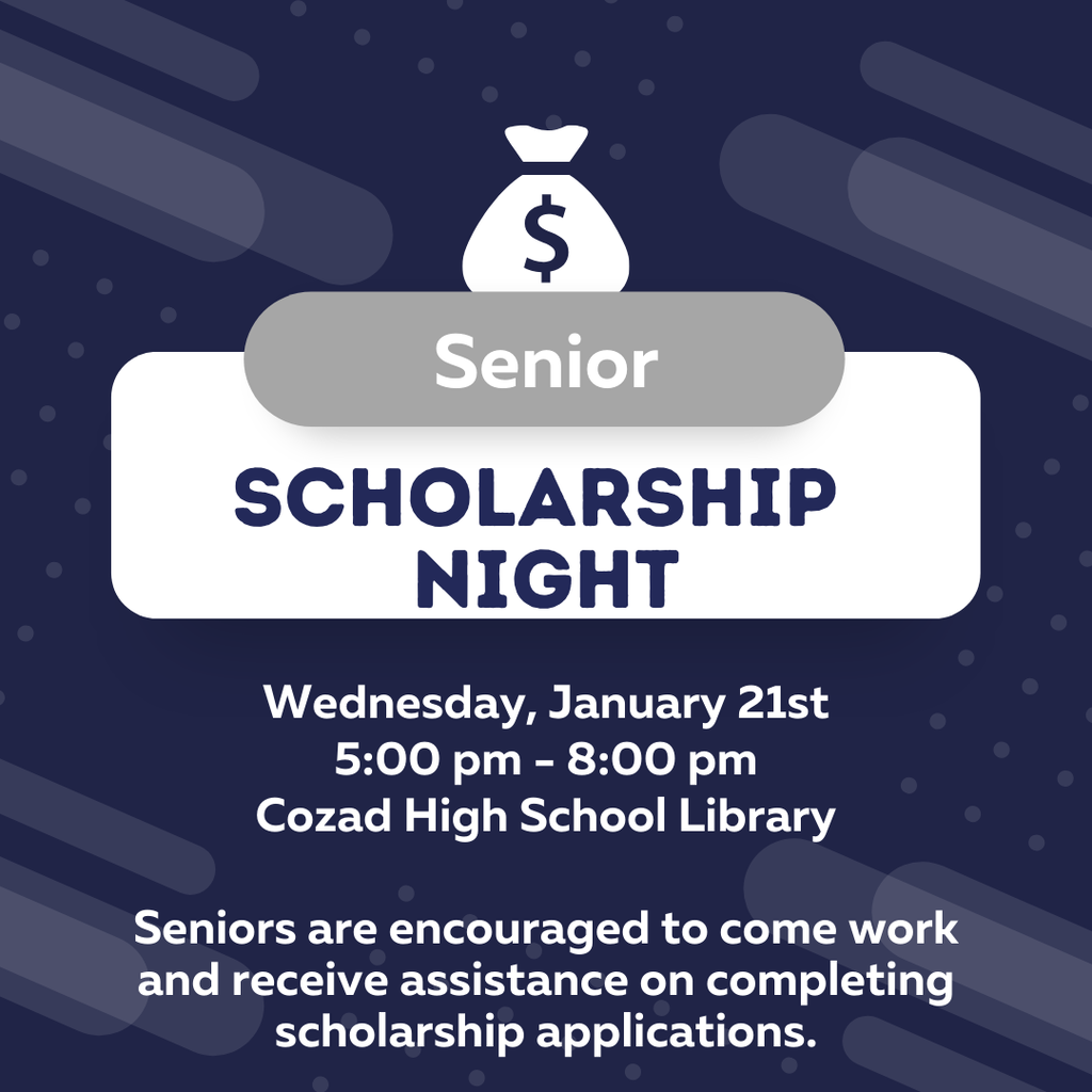 Senior Scholarship Night Wednesday January 21st