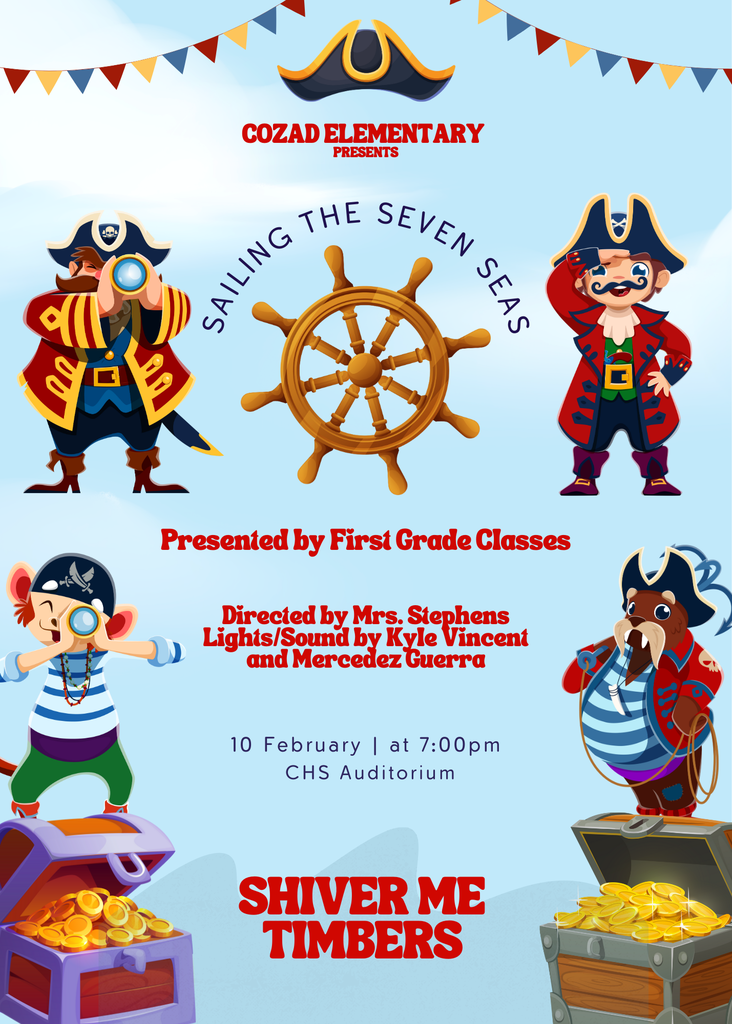 1st Grade Music Concert February 10 at 7:00 pm CHS Auditorium