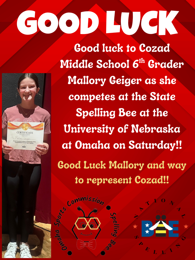 CMS Student participating in State Spelling Bee at the University of Nebraska at Omaha