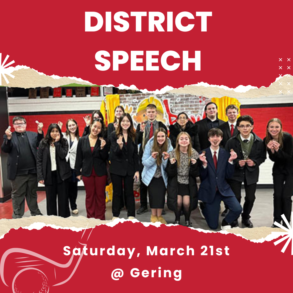 District Speech Saturday March 21st at Gering