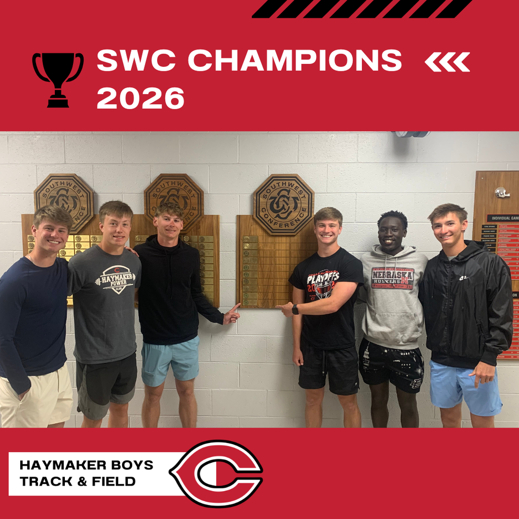 CHS Boys Track & Field SWC Champions 2026