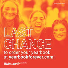 2025-26 yearbook! Sales will close at the end of the day on Sunday, May 17th