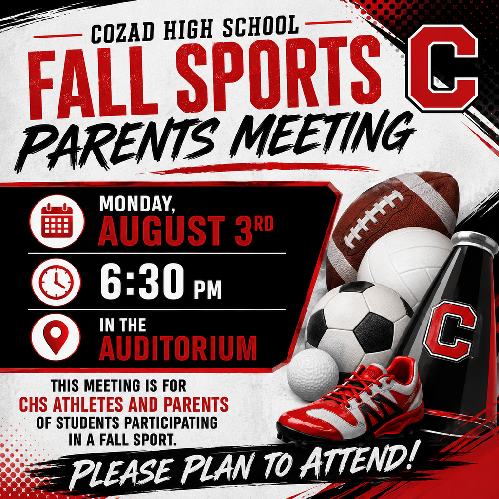 Fall Sports Parents Meeting August 3rd
