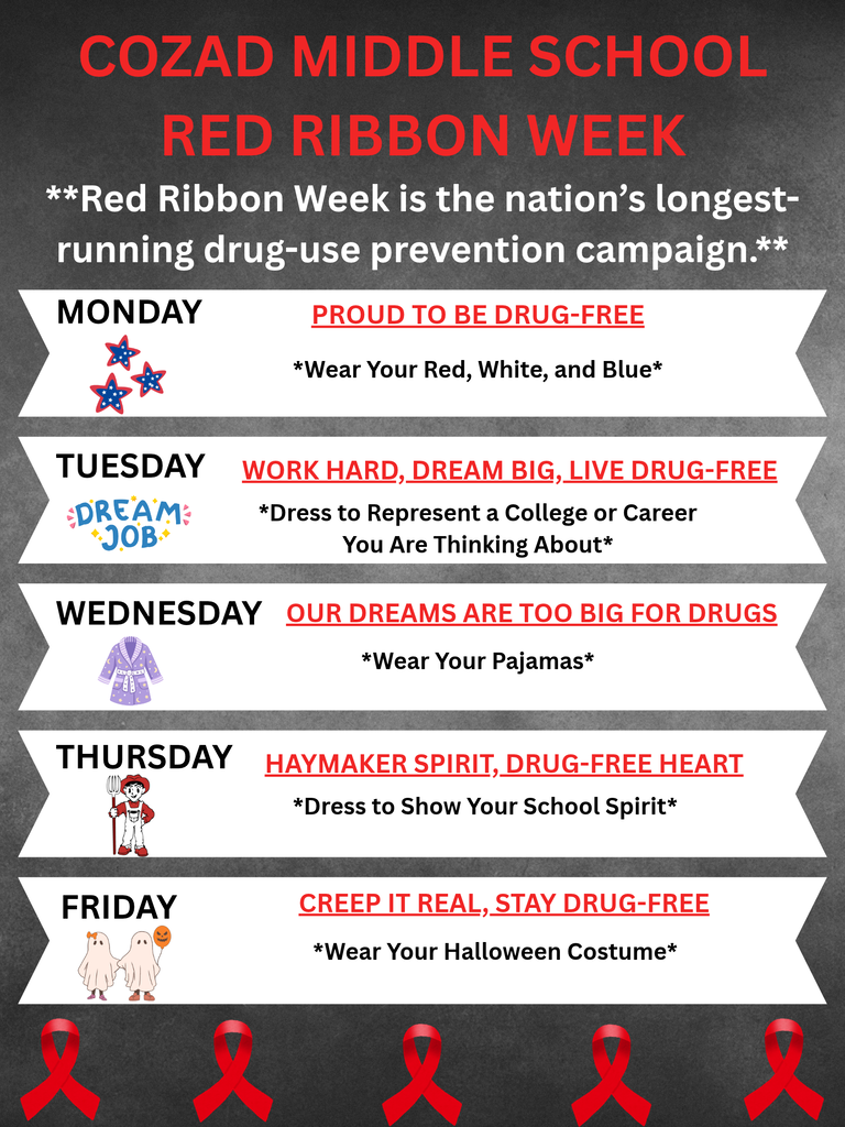 CMS Red Ribbon Week October 26 - October 31, 2026