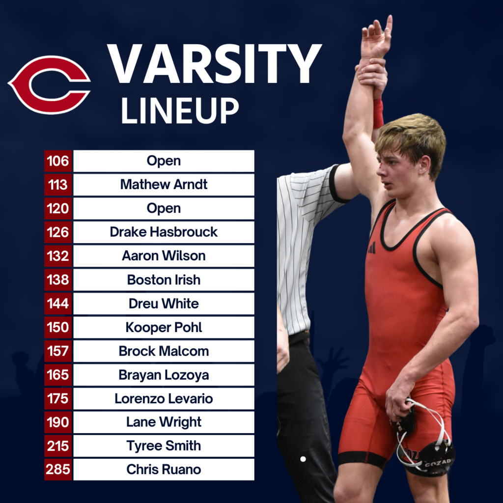 Varsity Wrestling Lineup