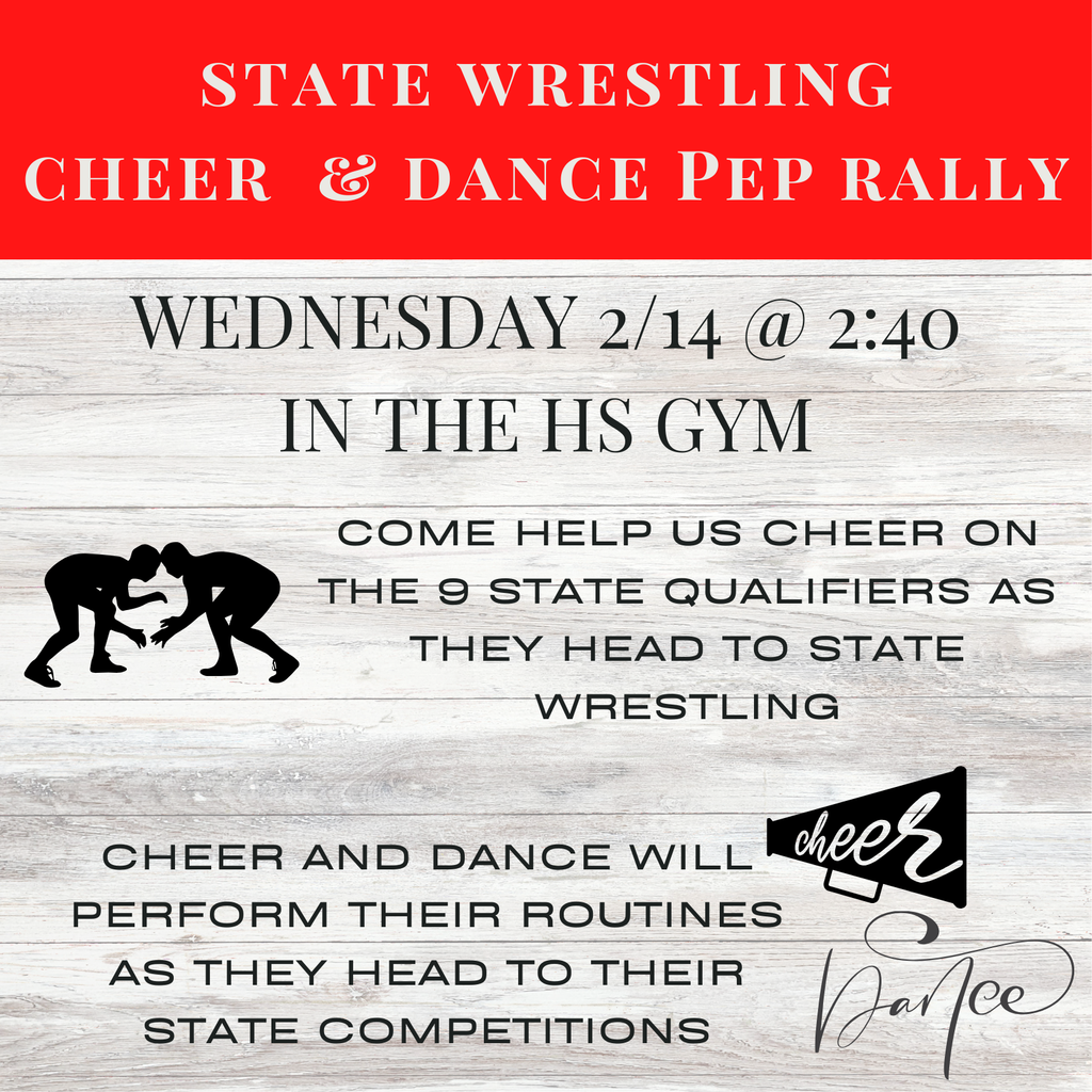 State Wrestling, Dance and Cheer send off