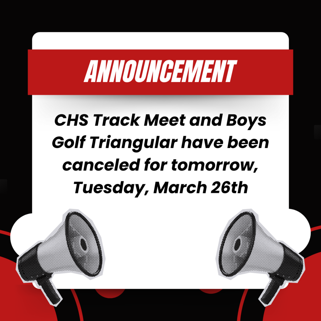 Track and Golf Canceled March 26th