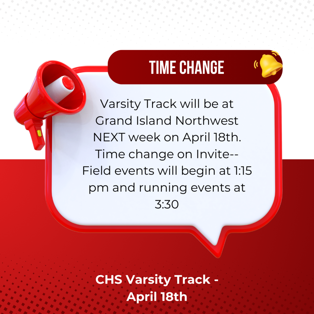 GINW Track Meet time change