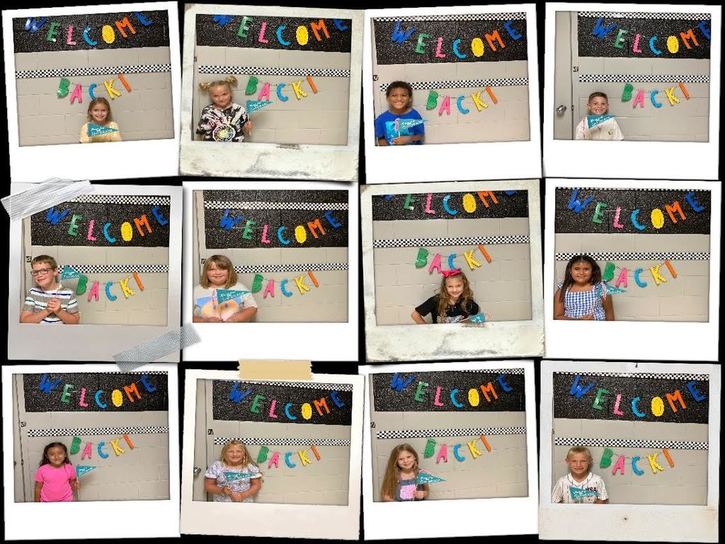 2nd grade classroom welcome back pictures in a 3x4 collage