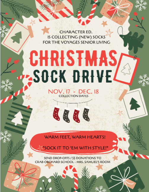 Character Ed Sock Drive