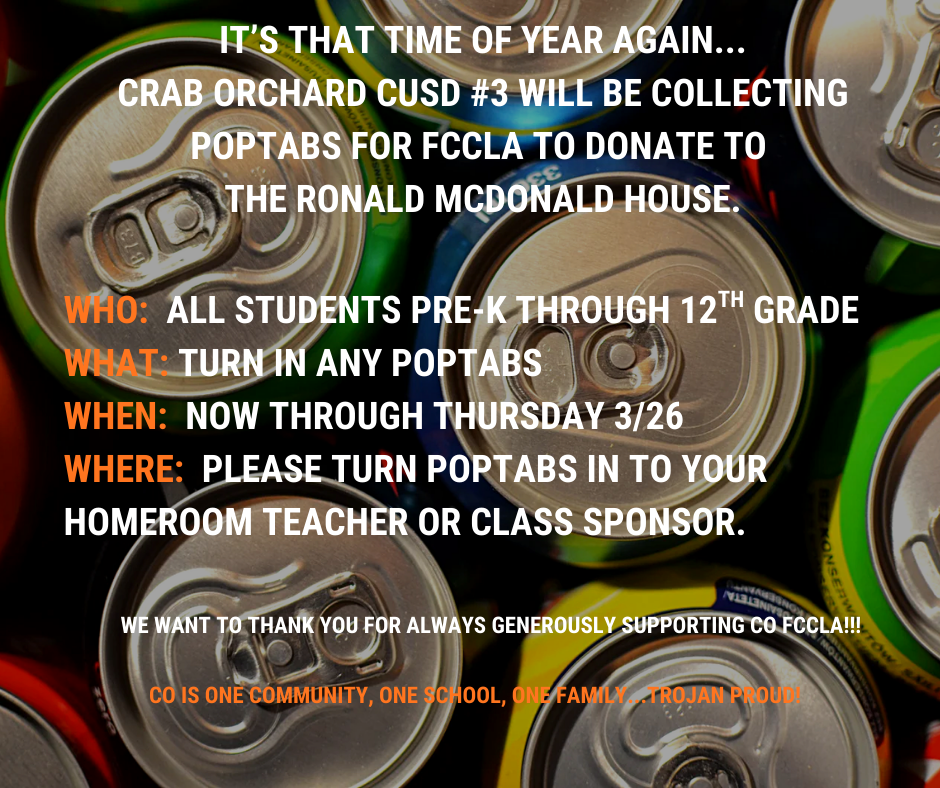 Poptab flier for FCCLA