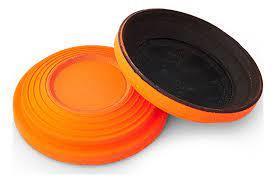 orange and black clay birds