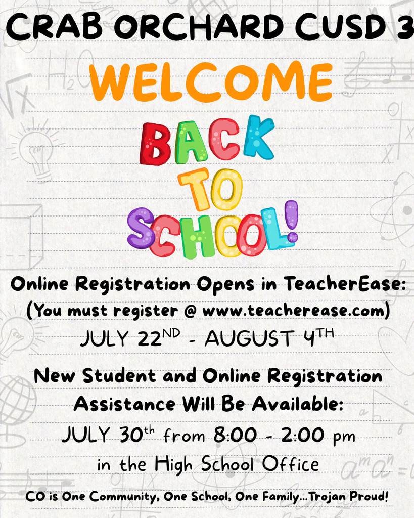 Online registration flier in multicolors