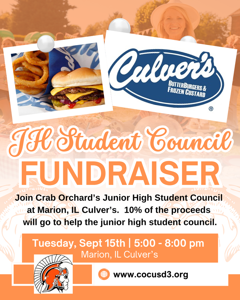 Culver's Fundraiser flier in orange