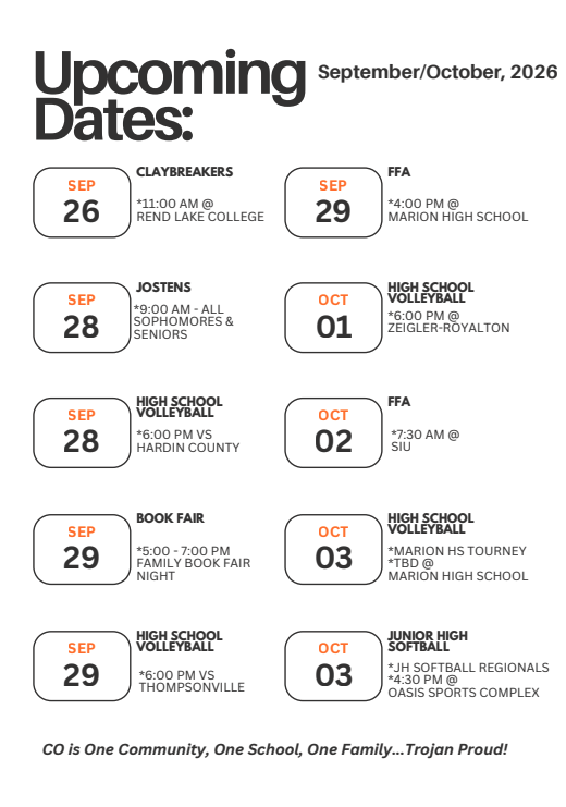 upcoming dates