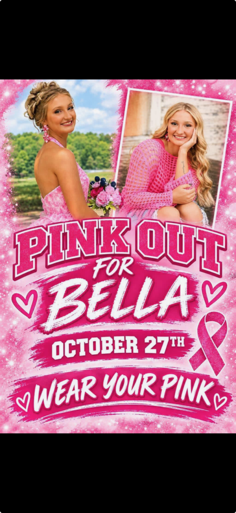 Pink picture of player for pink out day