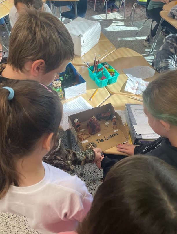 Students working on a project