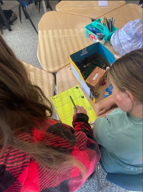 Students working on a project