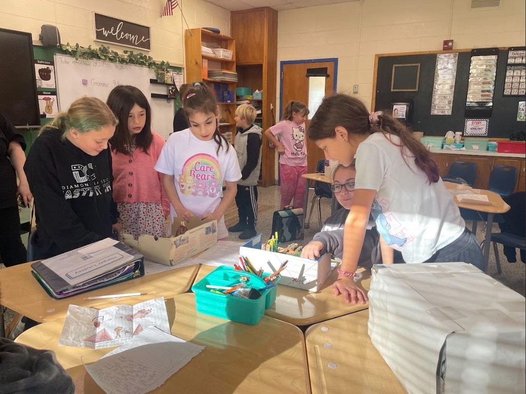 Students working on a project