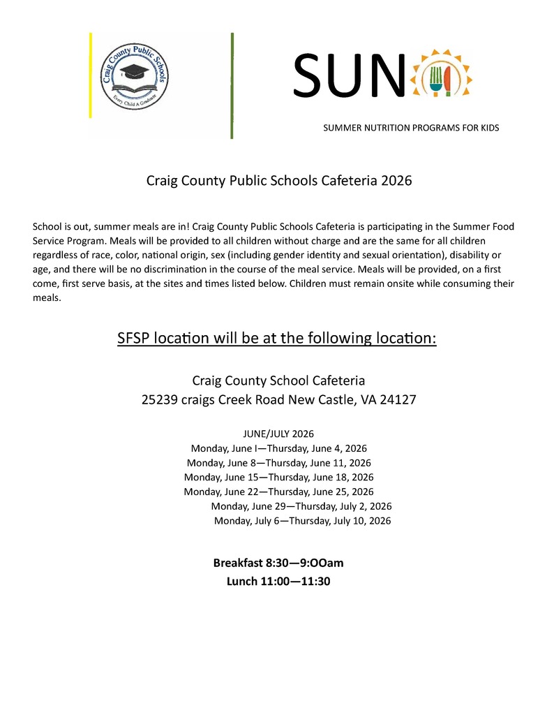 SFSP Meal Announcement 2026