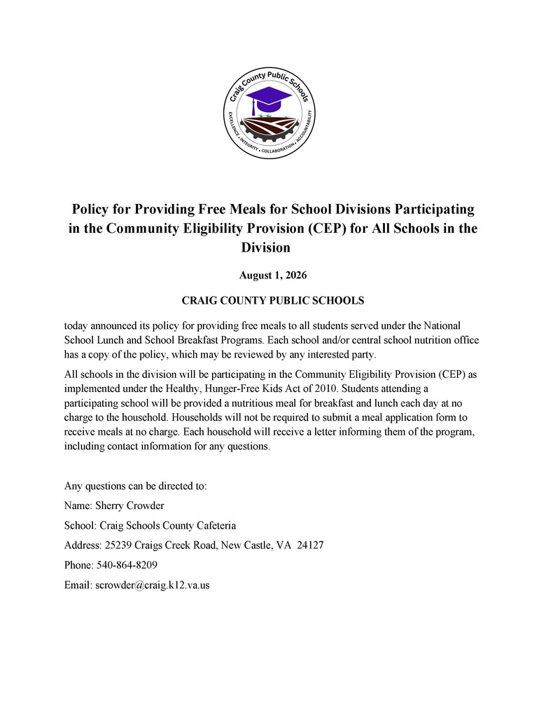 CEP letter