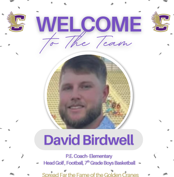 Welcome to the Team - David Birdwell