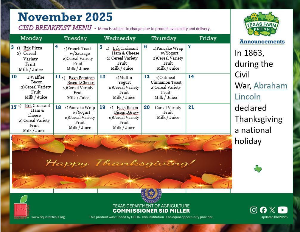 November Breakfast 2025