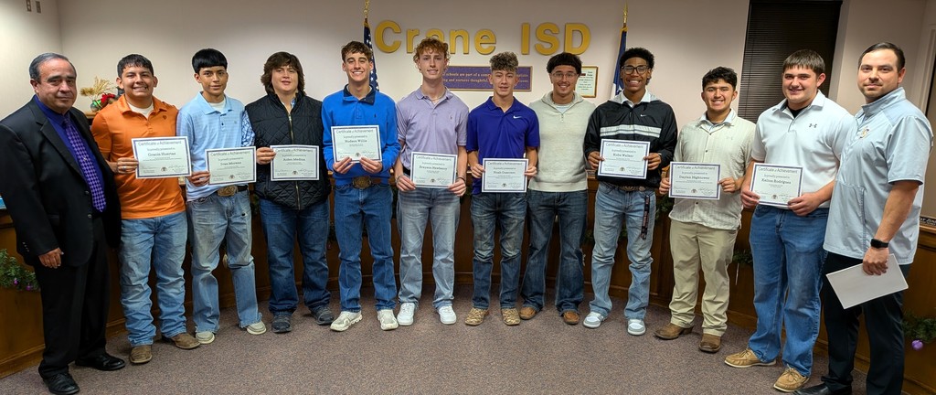 We're honored to celebrate our Crane Football All-District Team Members.  Congratulations on this huge honor and achievement!  We are so proud of you!