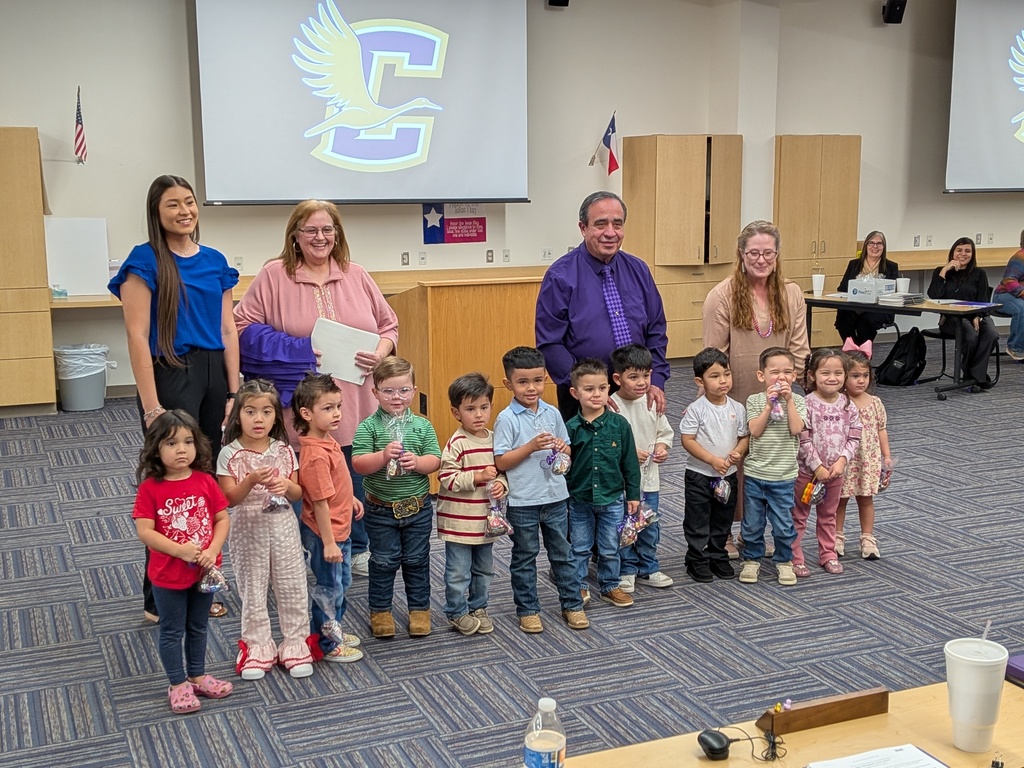 Crane ISD Fledgling Center students lead the pledge of allegiance