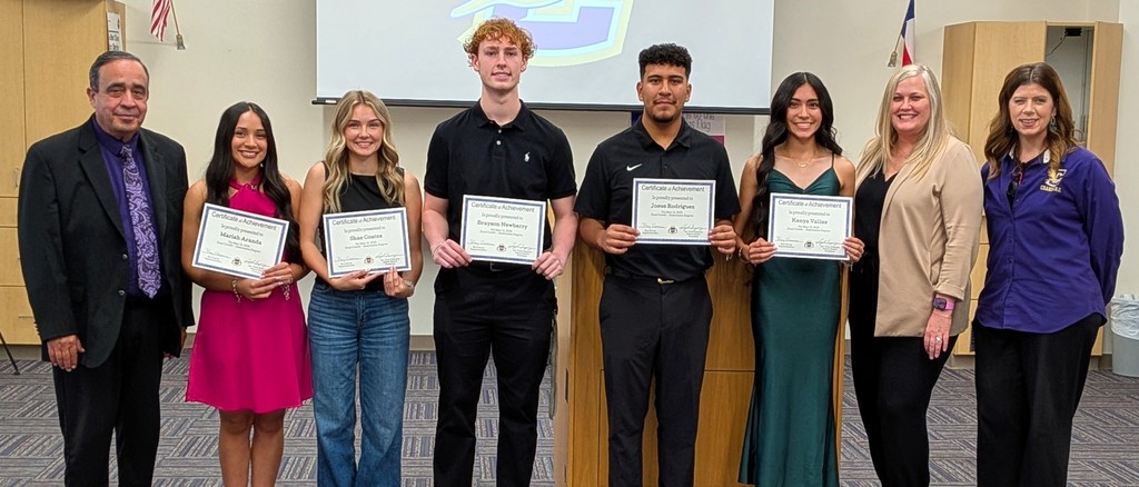 CHS is so proud of our students earning an Associate's Degree before they even graduate from high school!  Mariah Aranda, Shae Coates, Brayson Newberry, Josue Rodriguez, and Kenya Valles are great leaders showing all of our students the amazing things Golden Cranes can accomplish!