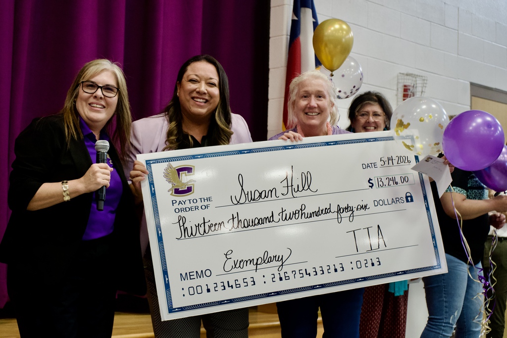 Crane ISD was thrilled to honor 11 CISD teachers receiving a total of more than $140,000 this year through the Texas Teacher Incentive Allotment! These teachers were recognized for their classroom excellence and their ability to help students grow in Math or Reading. These Crane ISD teachers will receive their amount each year for five years, totaling more than $700,000. We are excited to expand this opportunity next year to include Science and Social Studies classrooms on all campuses. Crane ISD teachers are amazing!