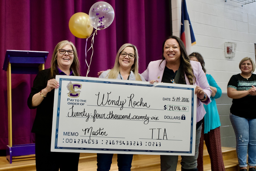 Crane ISD was thrilled to honor 11 CISD teachers receiving a total of more than $140,000 this year through the Texas Teacher Incentive Allotment! These teachers were recognized for their classroom excellence and their ability to help students grow in Math or Reading. These Crane ISD teachers will receive their amount each year for five years, totaling more than $700,000. We are excited to expand this opportunity next year to include Science and Social Studies classrooms on all campuses. Crane ISD teachers are amazing!