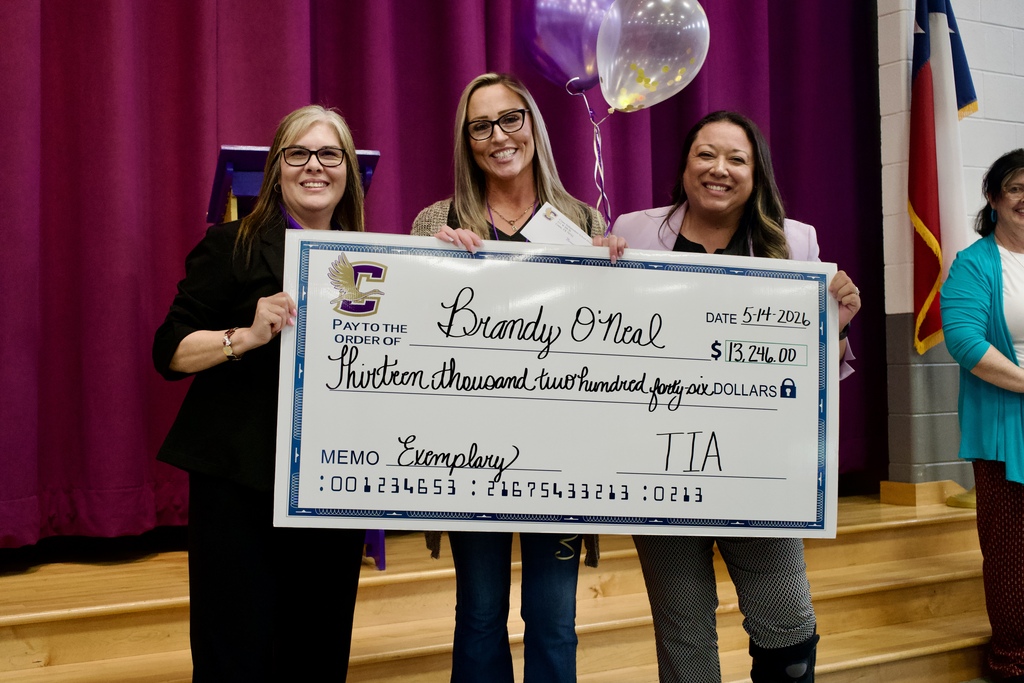 Crane ISD was thrilled to honor 11 CISD teachers receiving a total of more than $140,000 this year through the Texas Teacher Incentive Allotment! These teachers were recognized for their classroom excellence and their ability to help students grow in Math or Reading. These Crane ISD teachers will receive their amount each year for five years, totaling more than $700,000. We are excited to expand this opportunity next year to include Science and Social Studies classrooms on all campuses. Crane ISD teachers are amazing!