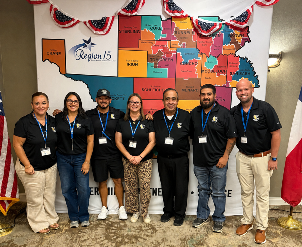 Crane ISD Board Members working to learn more about their role at the Region 15 Board Conference
