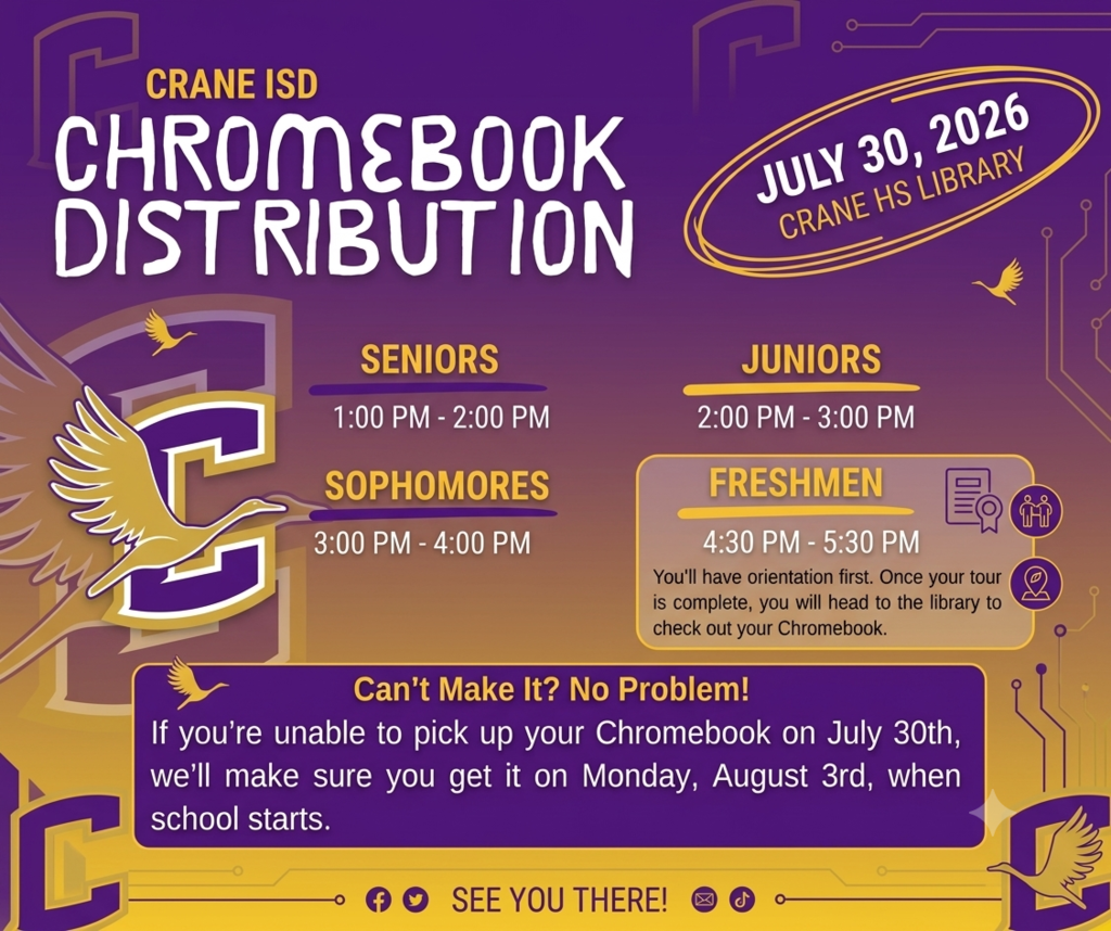 CHS Chromebook Distribution Schedule 2026