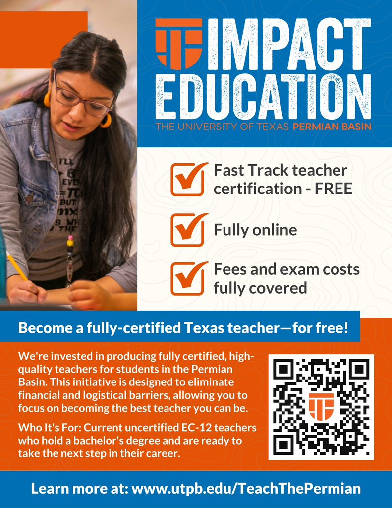 UTPB offers fast track teacher certificaiton FREE