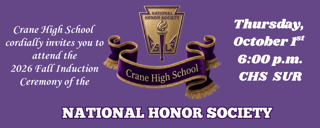 CHS fall NHS induction ceremony, Oct. 1 @ 6:00pm