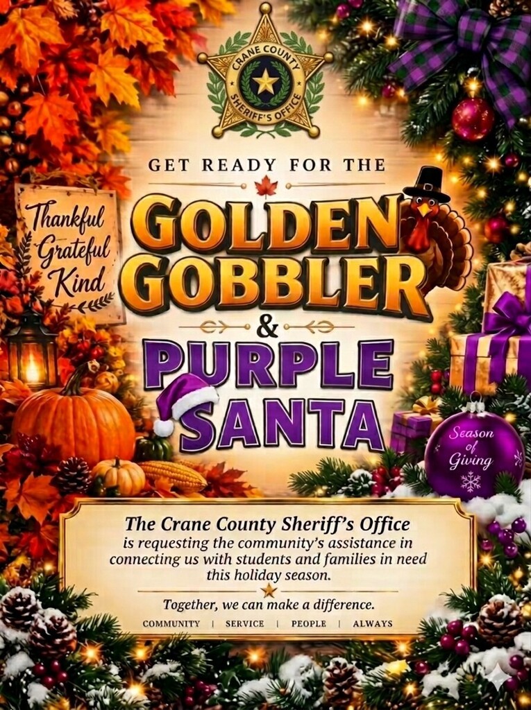 Golden Gobbler and Purple Santa