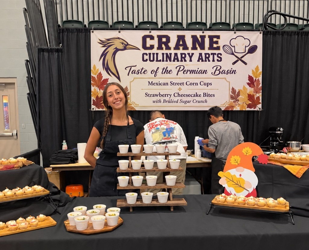 Crane ISD Booth with student Cintia Casajuana Terrassa