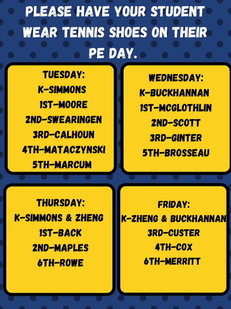 PE Schedule