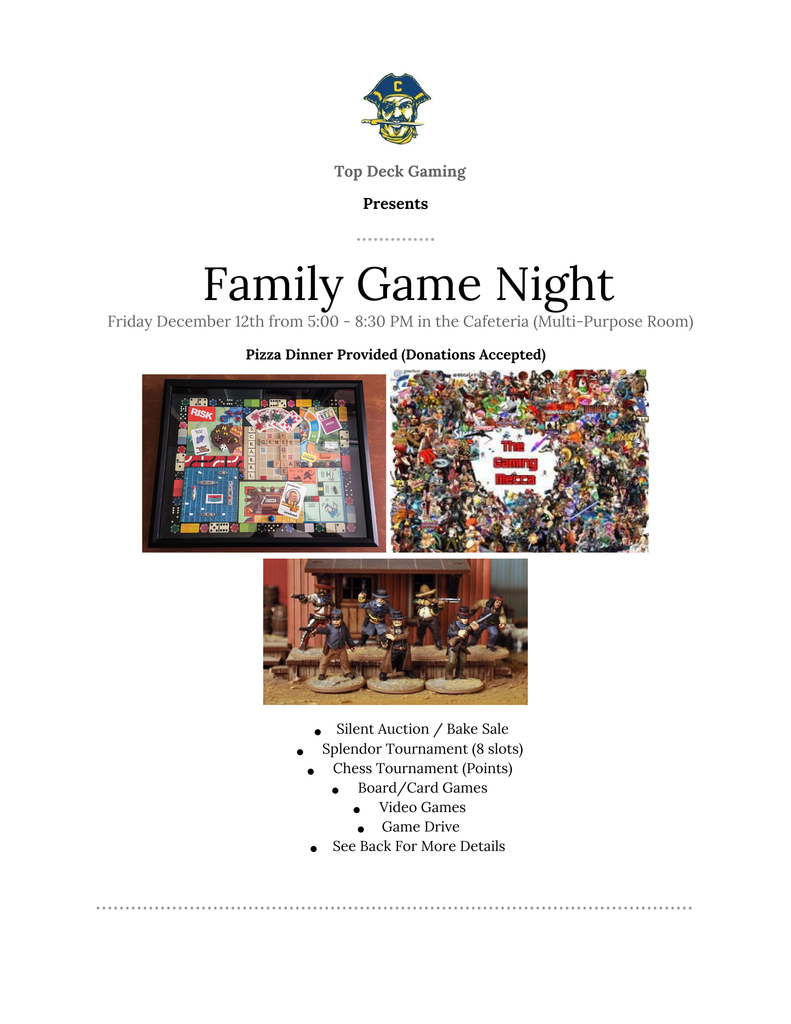 Game Night Info