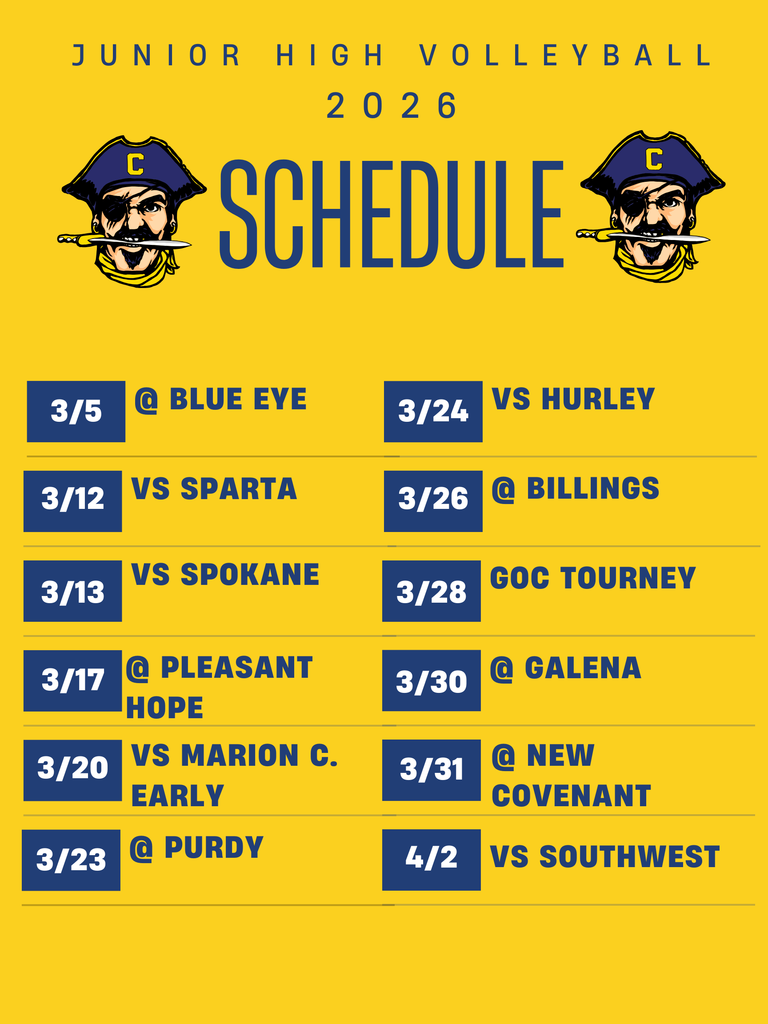 JH Volleyball Schedule 